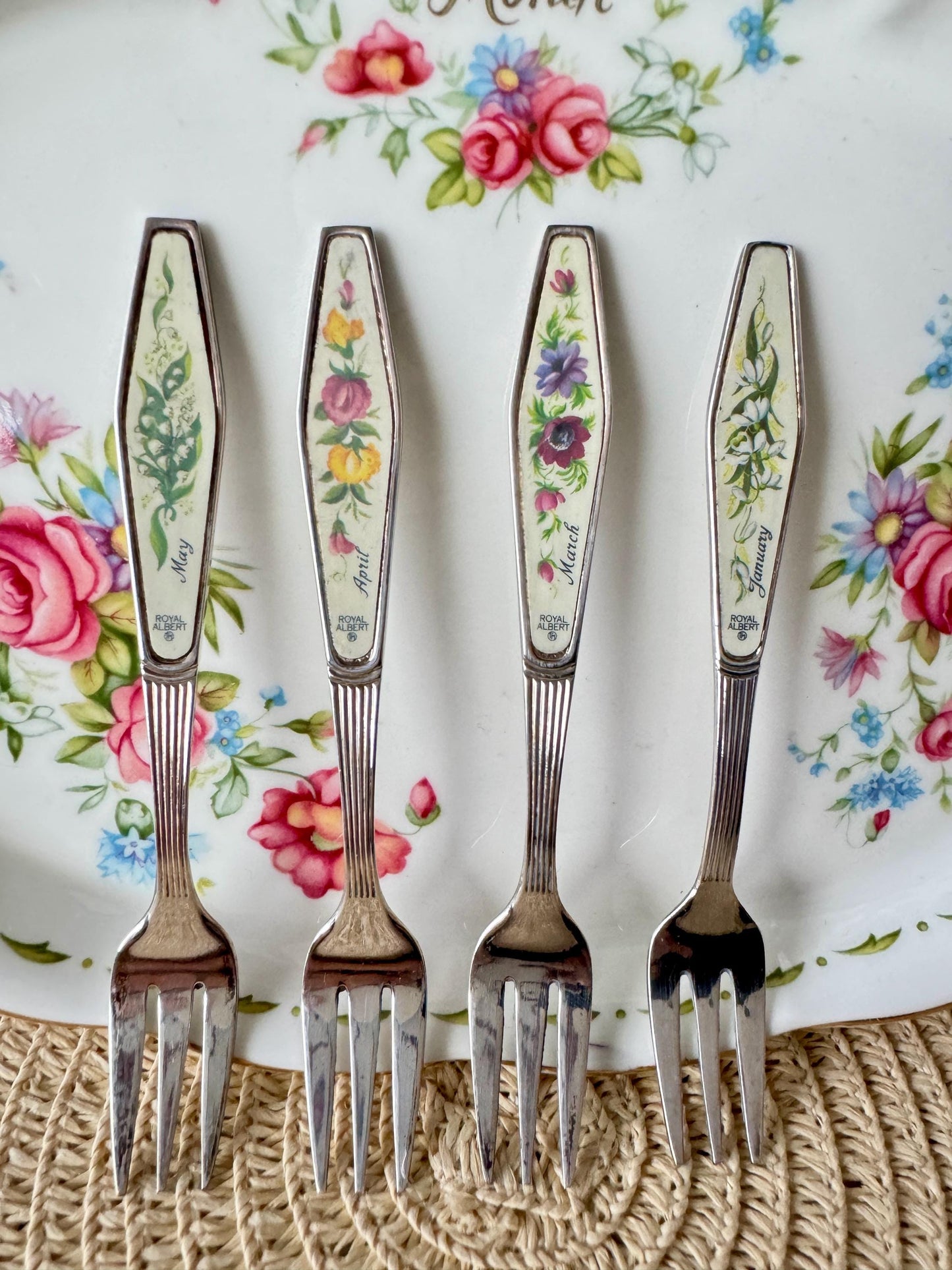 Vintage Royal Albert "Flower Of The Month" Forks