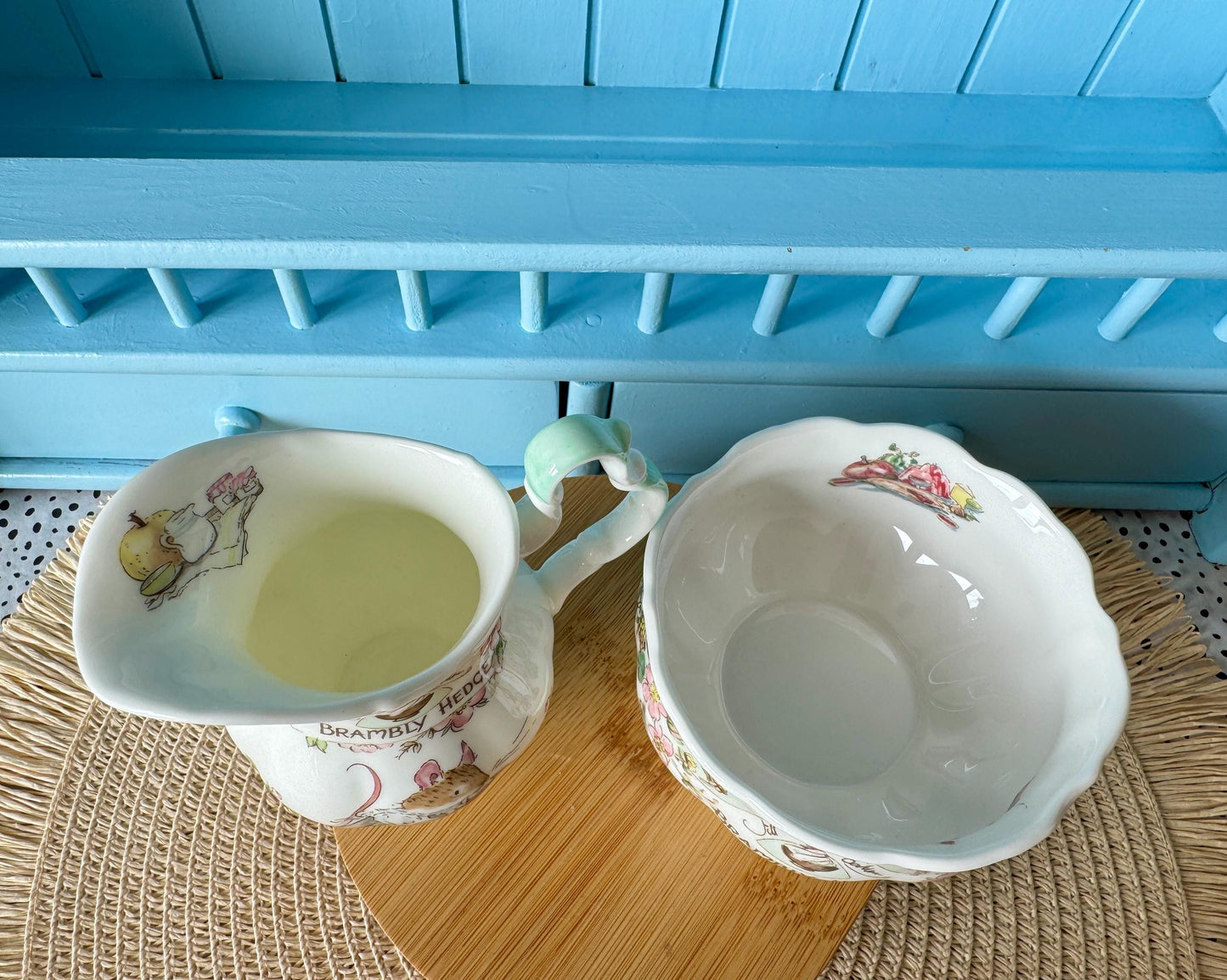 Hard to Find Vintage Royal Doulton 'Tea Service' Creamer & S