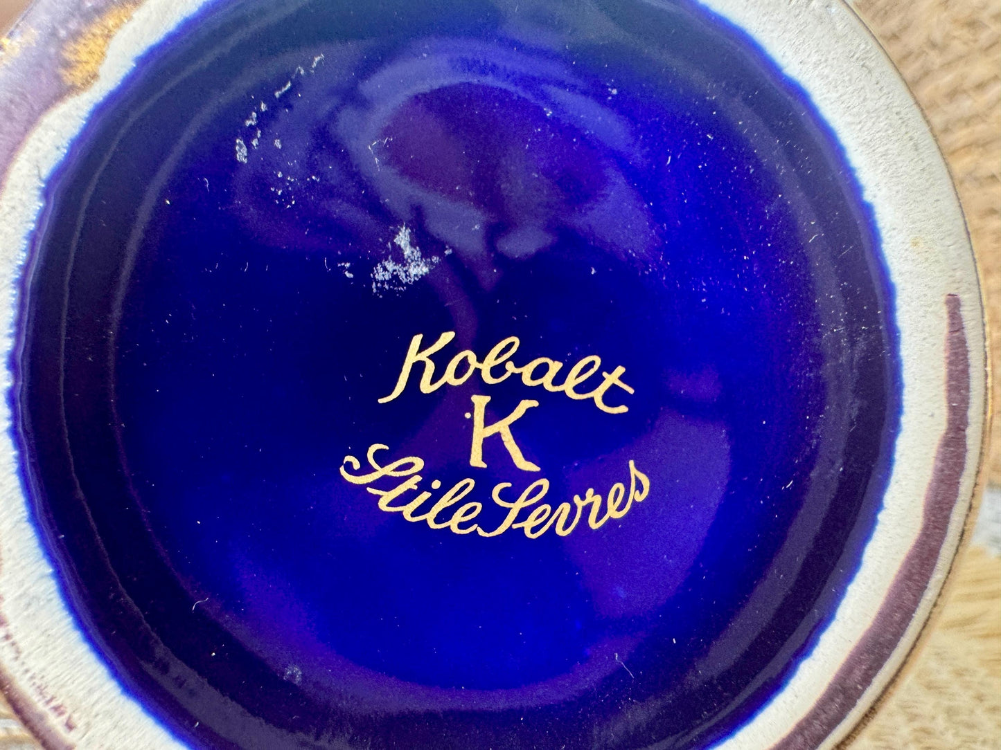 Vintage Kobalt Stile Sevres Vase