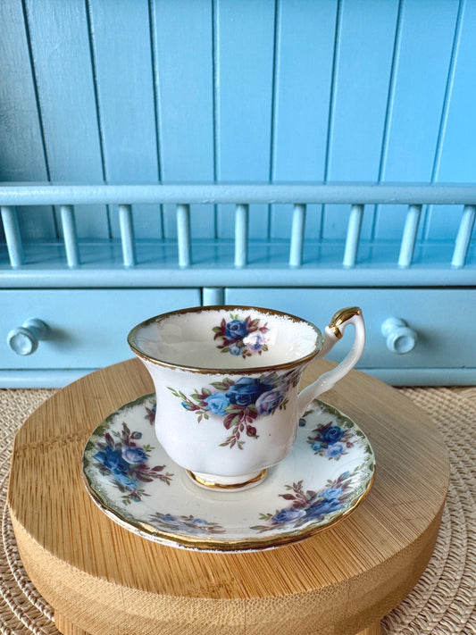 Super Rare Miniature Moonlight Rose Cup and Saucer. Mini size
