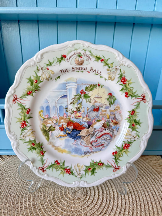 Vintage Royal Doulton "Brambly Hedge" ~ 'The Snow Ball' Plat