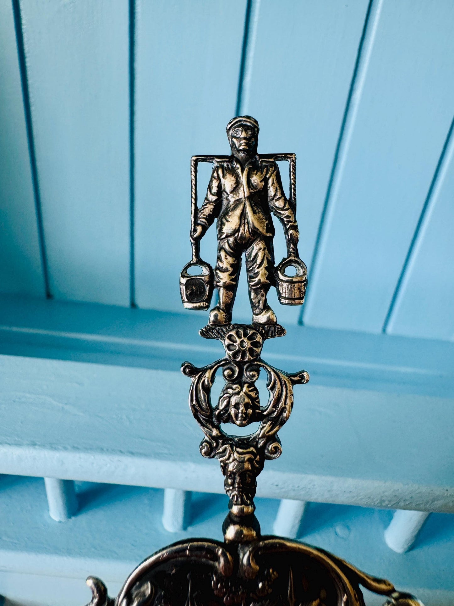 Antique Dutch Silver Tea Strainer & Stand