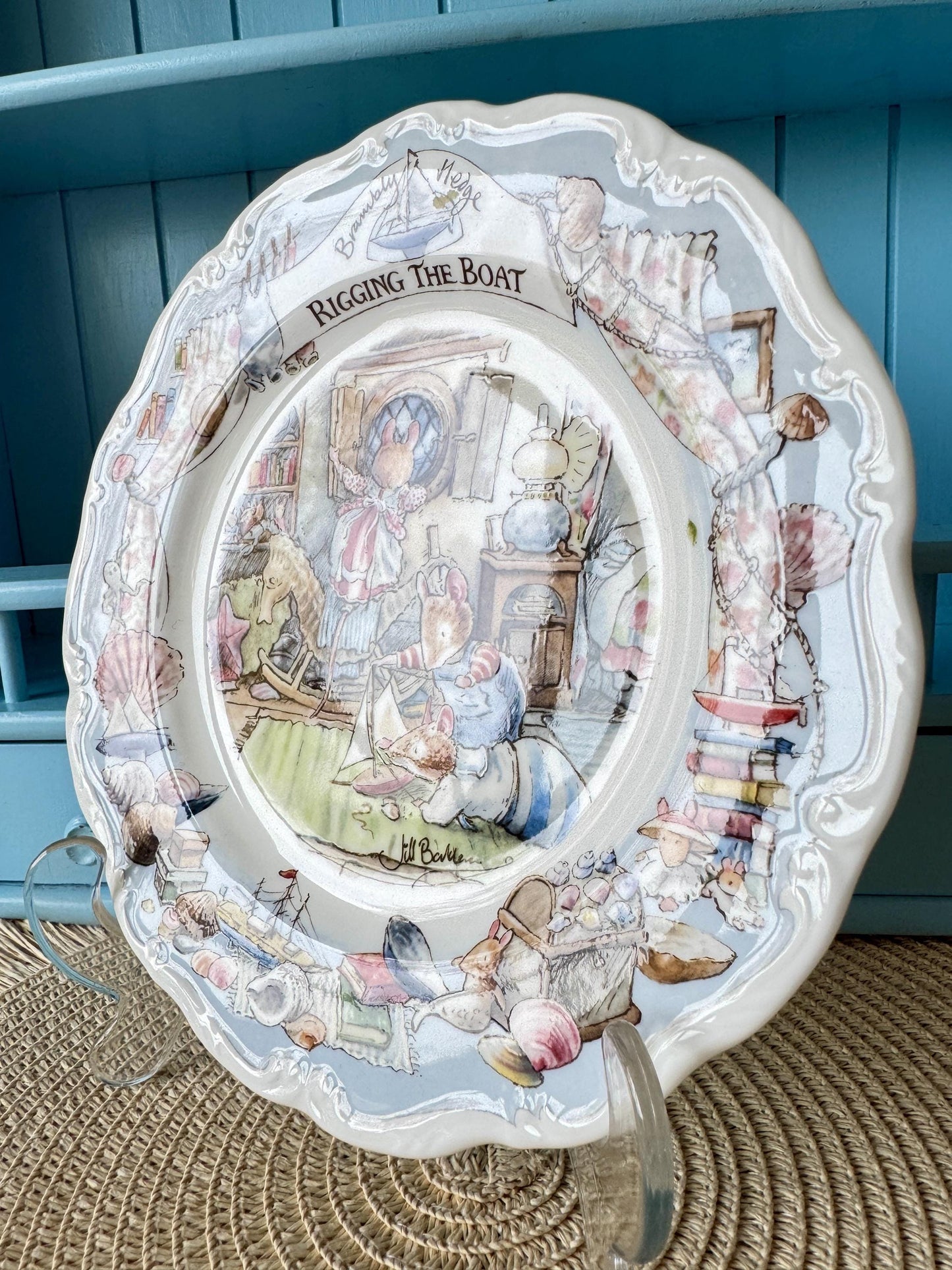 Vintage Royal Doulton "Brambly Hedge" Rigging The Boat Plate