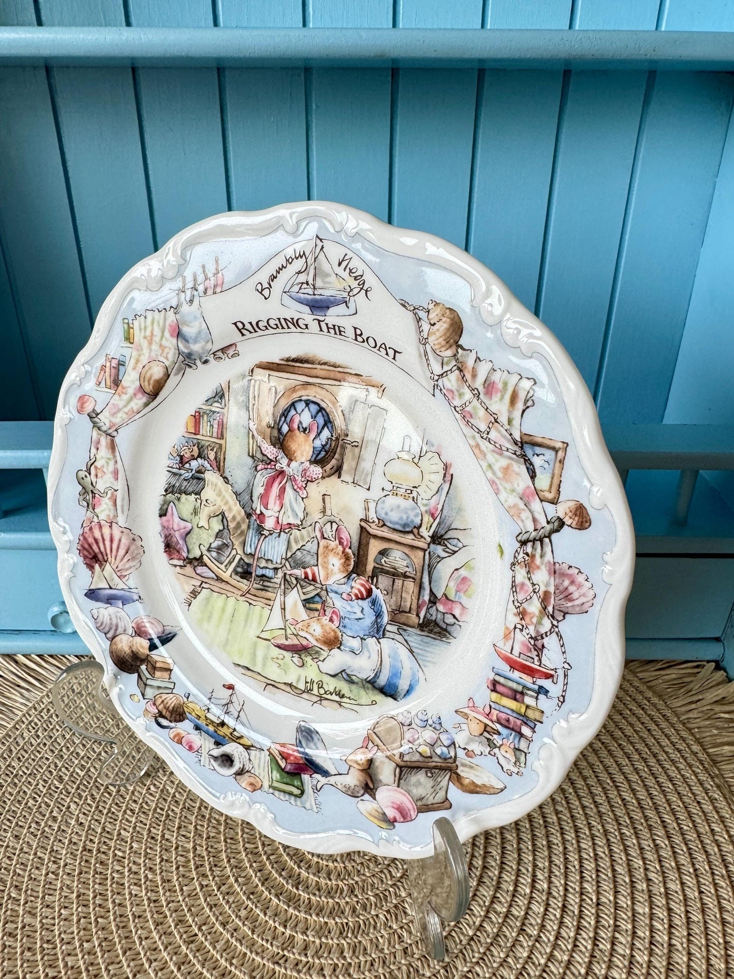 Vintage Royal Doulton "Brambly Hedge" Rigging The Boat Plate