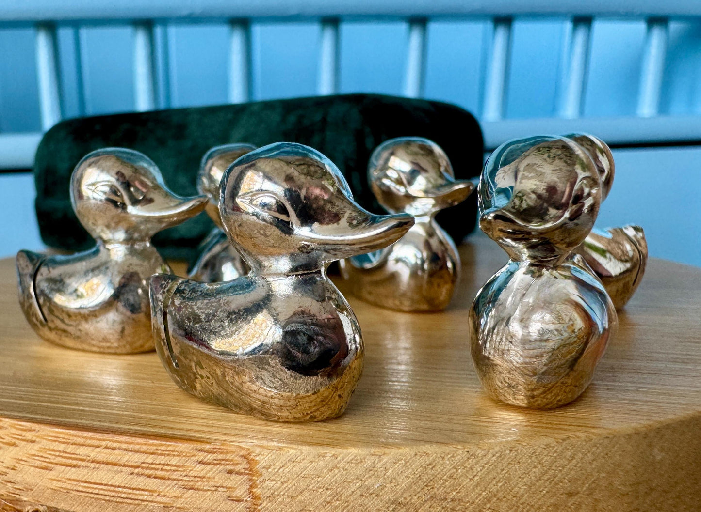 Vintage Yeoman Silver Plated Duck Name Card Holders