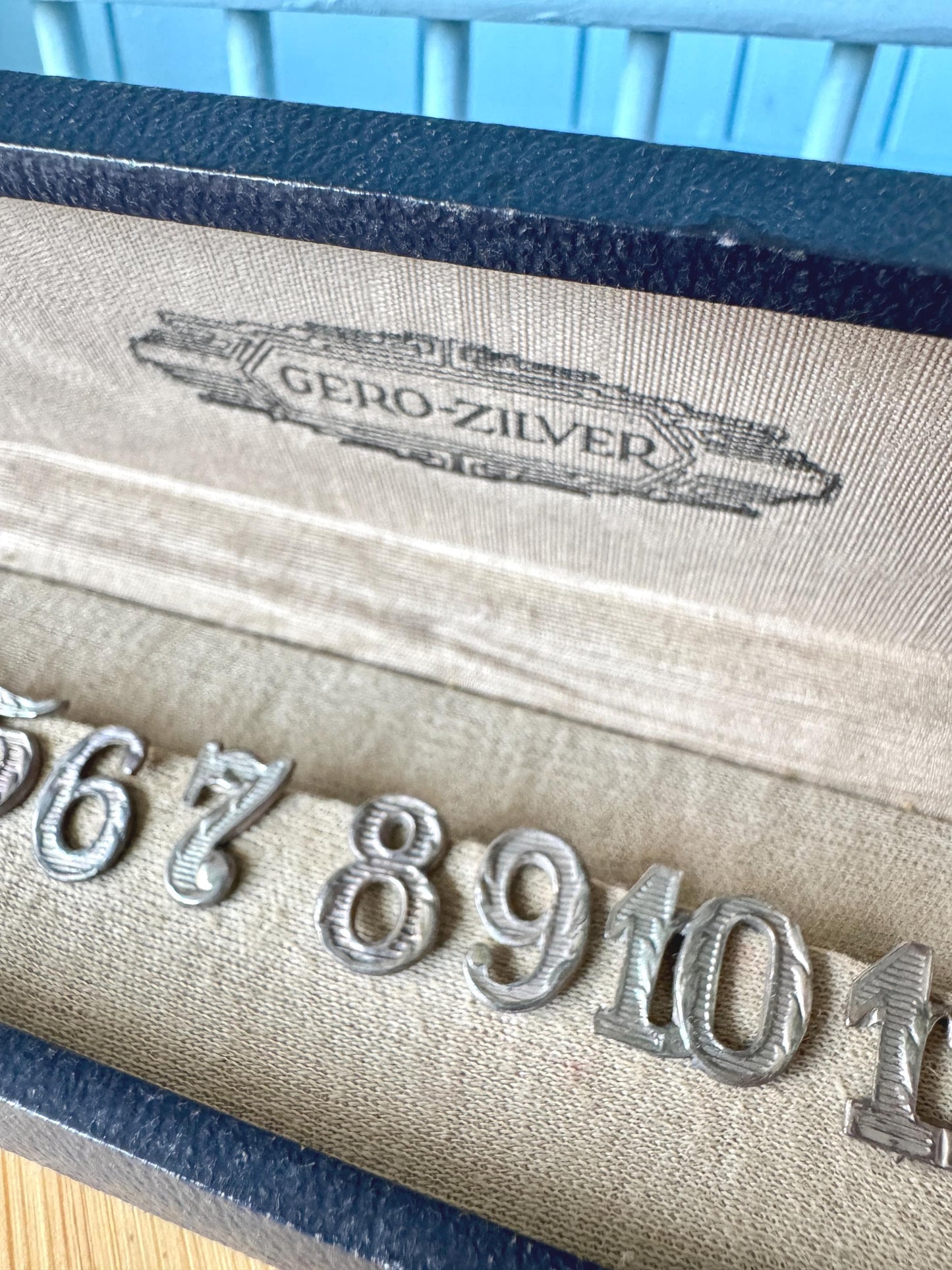 Vintage Gero Zilver Wine Glass Numbers