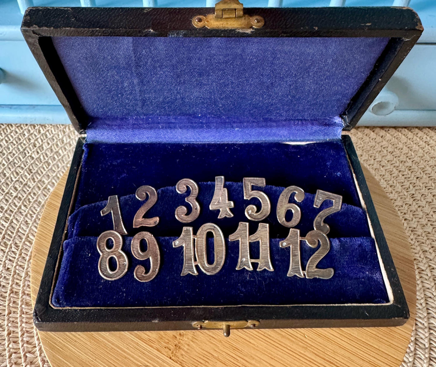 Vintage 800 Silver Wine Glass Numbers