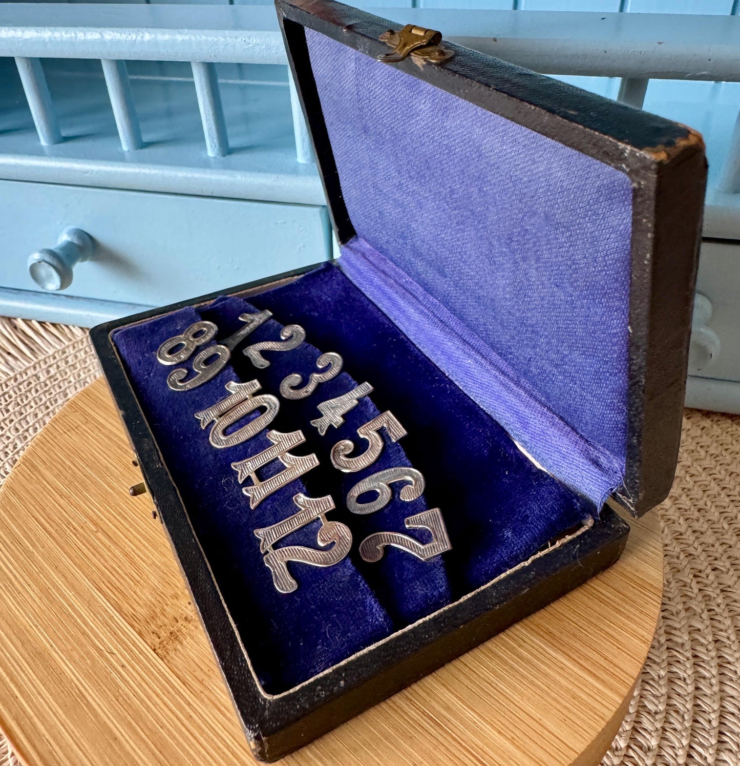 Vintage 800 Silver Wine Glass Numbers