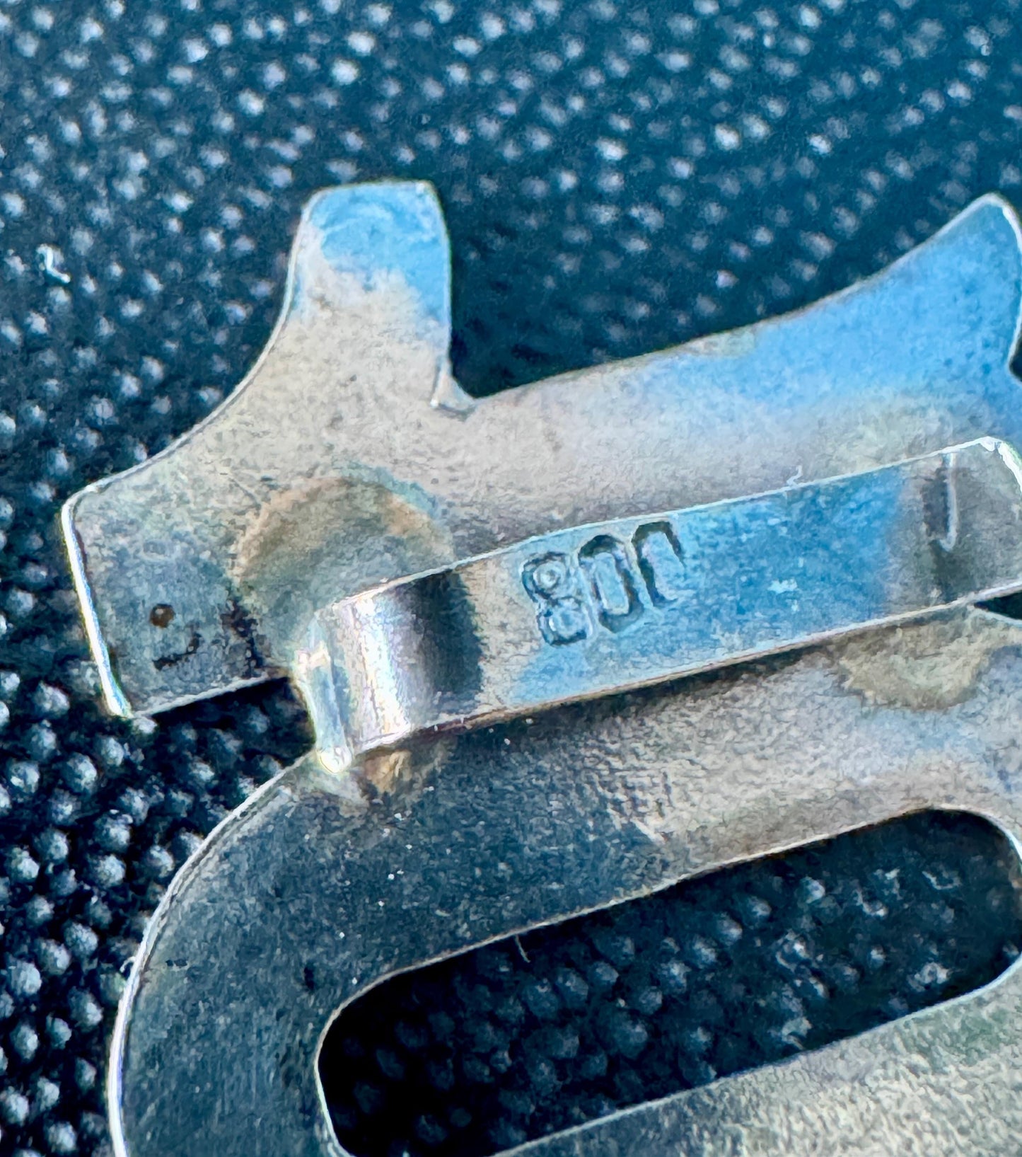 Vintage 800 Silver Wine Glass Numbers