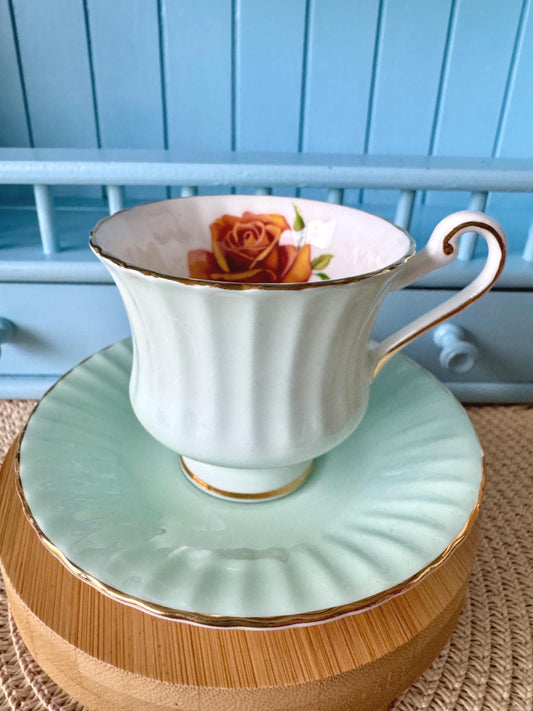 Vintage Paragon Blue Rose Coffee Cup