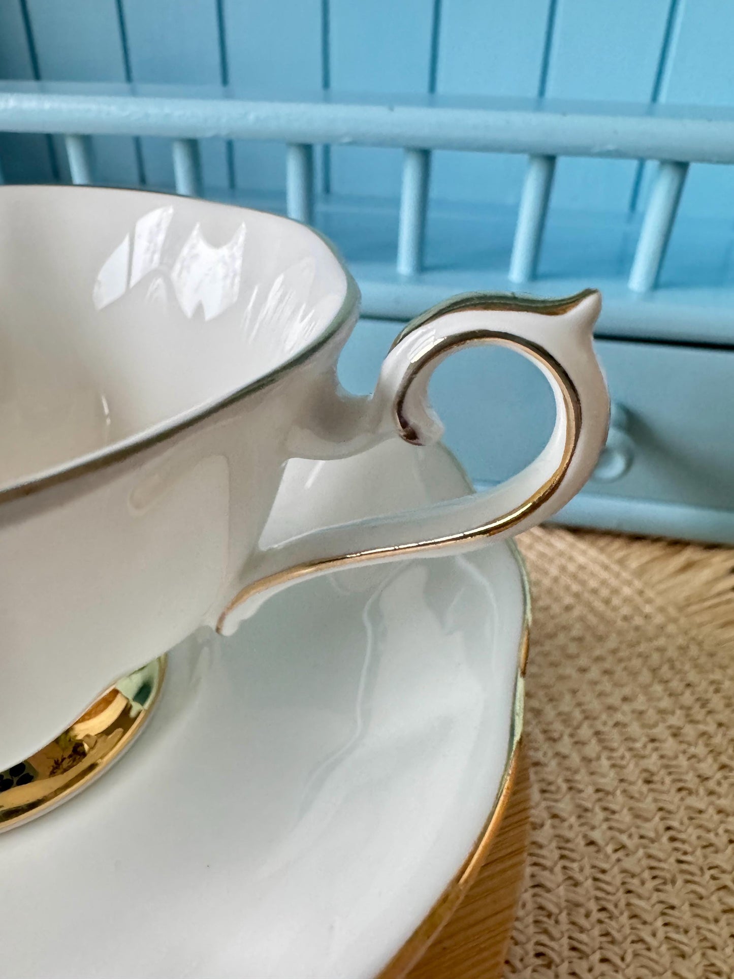 Vintage Royal Albert Val D'Or Avon Shaped Teacup & Saucer