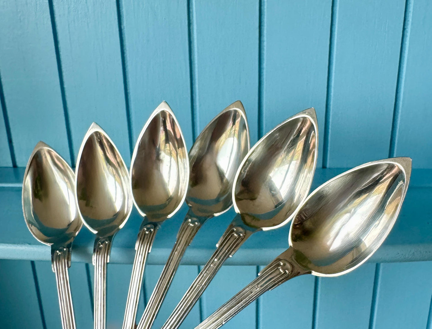 Antique Solid Silver Dessert Spoons ~ 1890 Antique Solid Sil