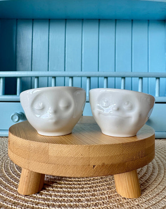 Tassen Expressive Egg Cups Set of 2 | Funny Face Porcelain B
