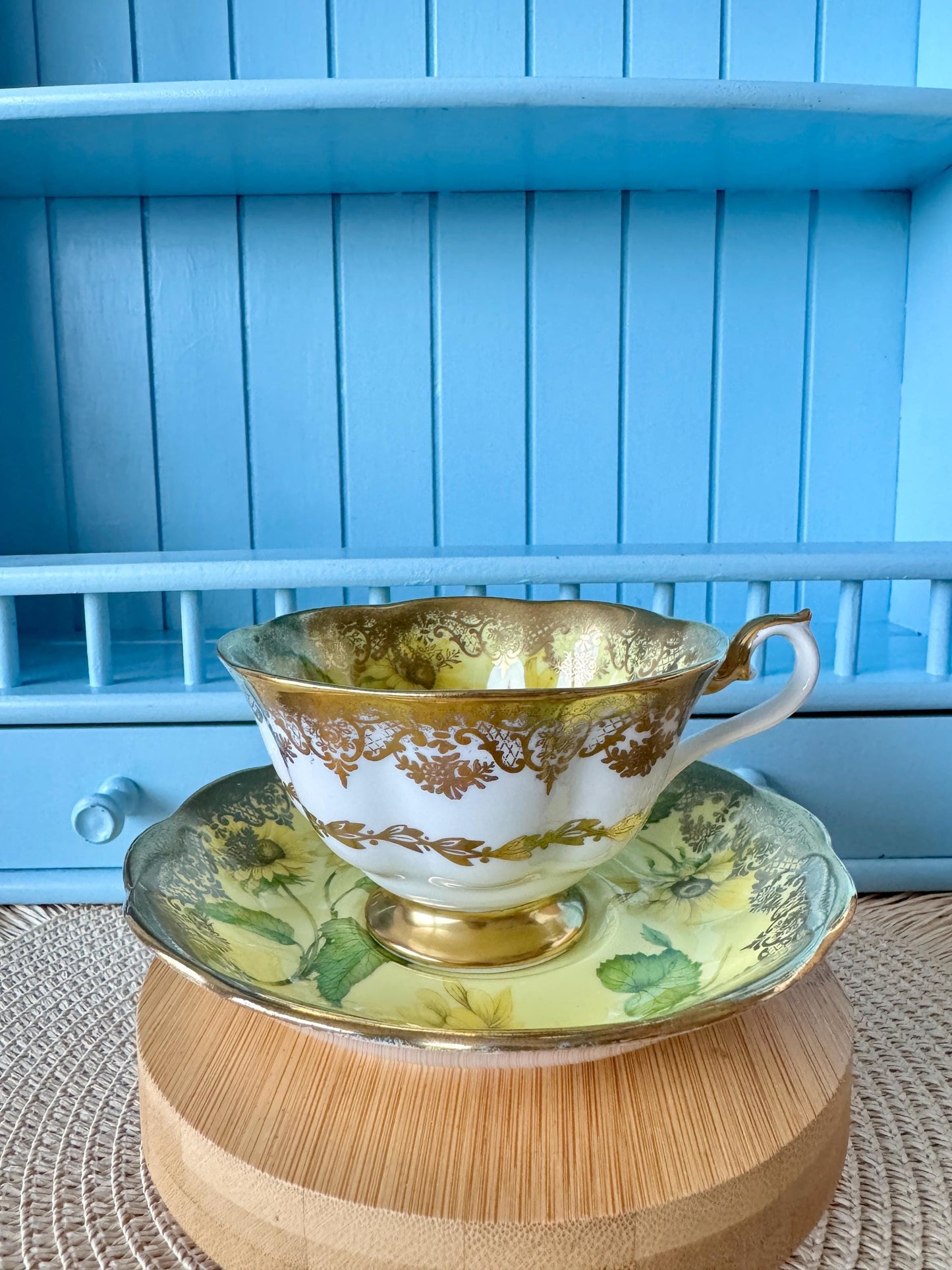 Rare Royal Albert Sunflower Teacup & Saucer | Portrait Serie