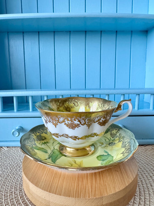 Rare Royal Albert Sunflower Teacup & Saucer | Portrait Serie