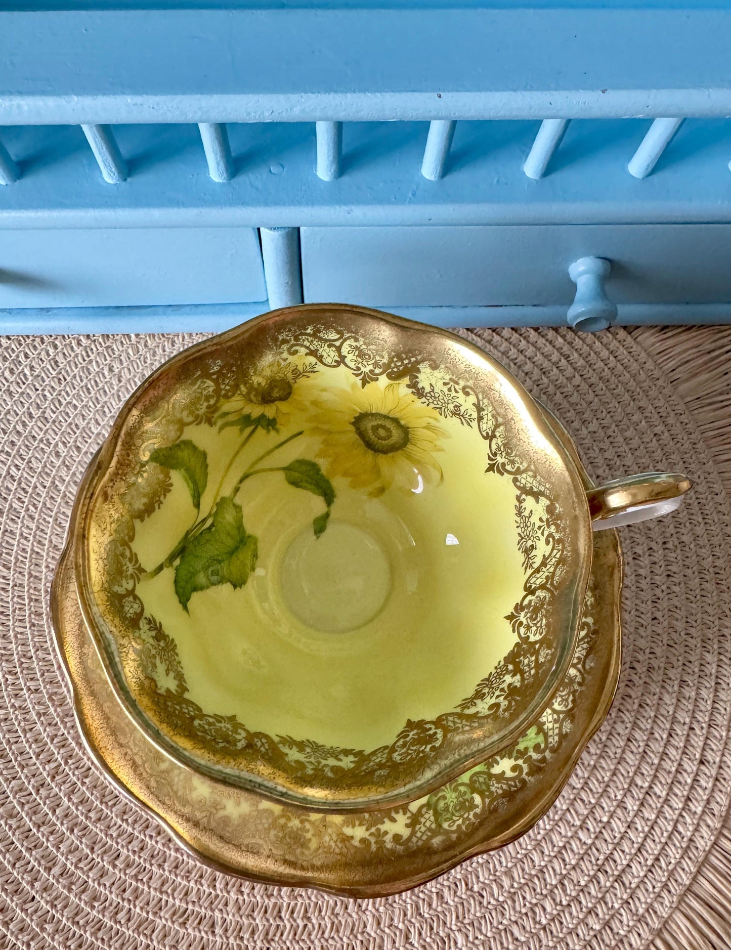 Rare Royal Albert Sunflower Teacup & Saucer | Portrait Serie