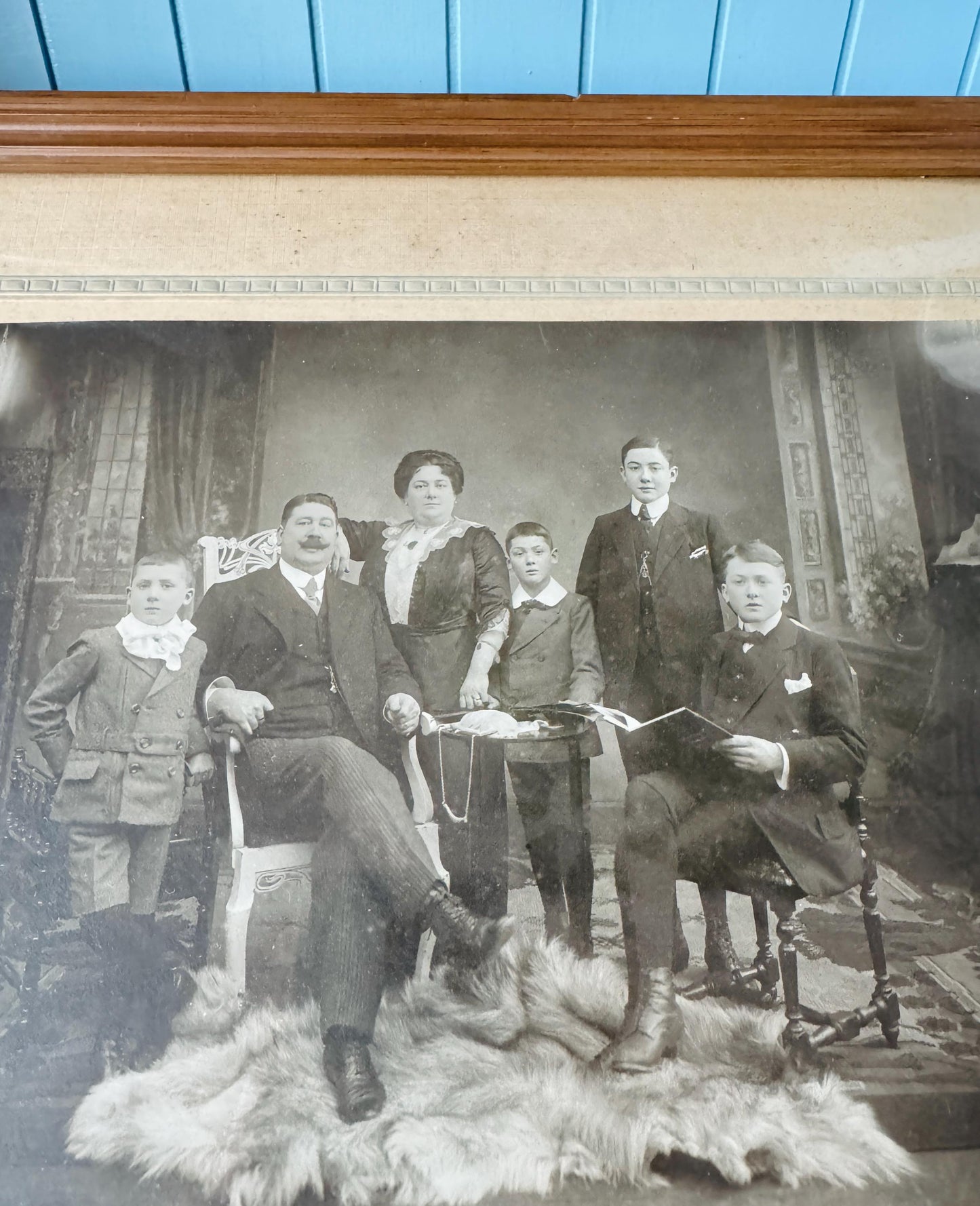 Antique Dutch Family Portrait c.1900–1915 | Framed Studio Ph