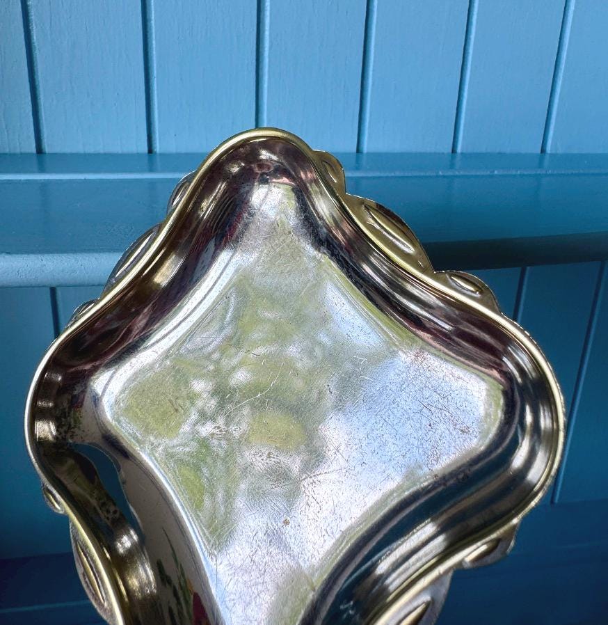 Antique Unmarked Silver Tone Tea Strainer Set