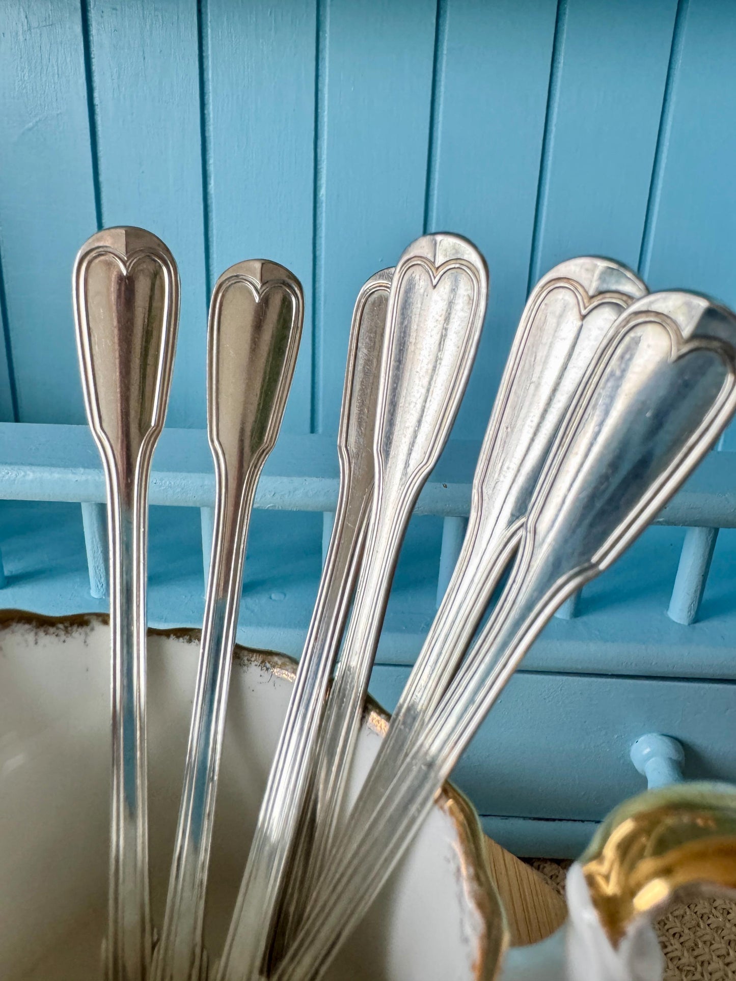 Antique Solid Silver Tea or Soup Spoons ~ 1890 Antique Solid