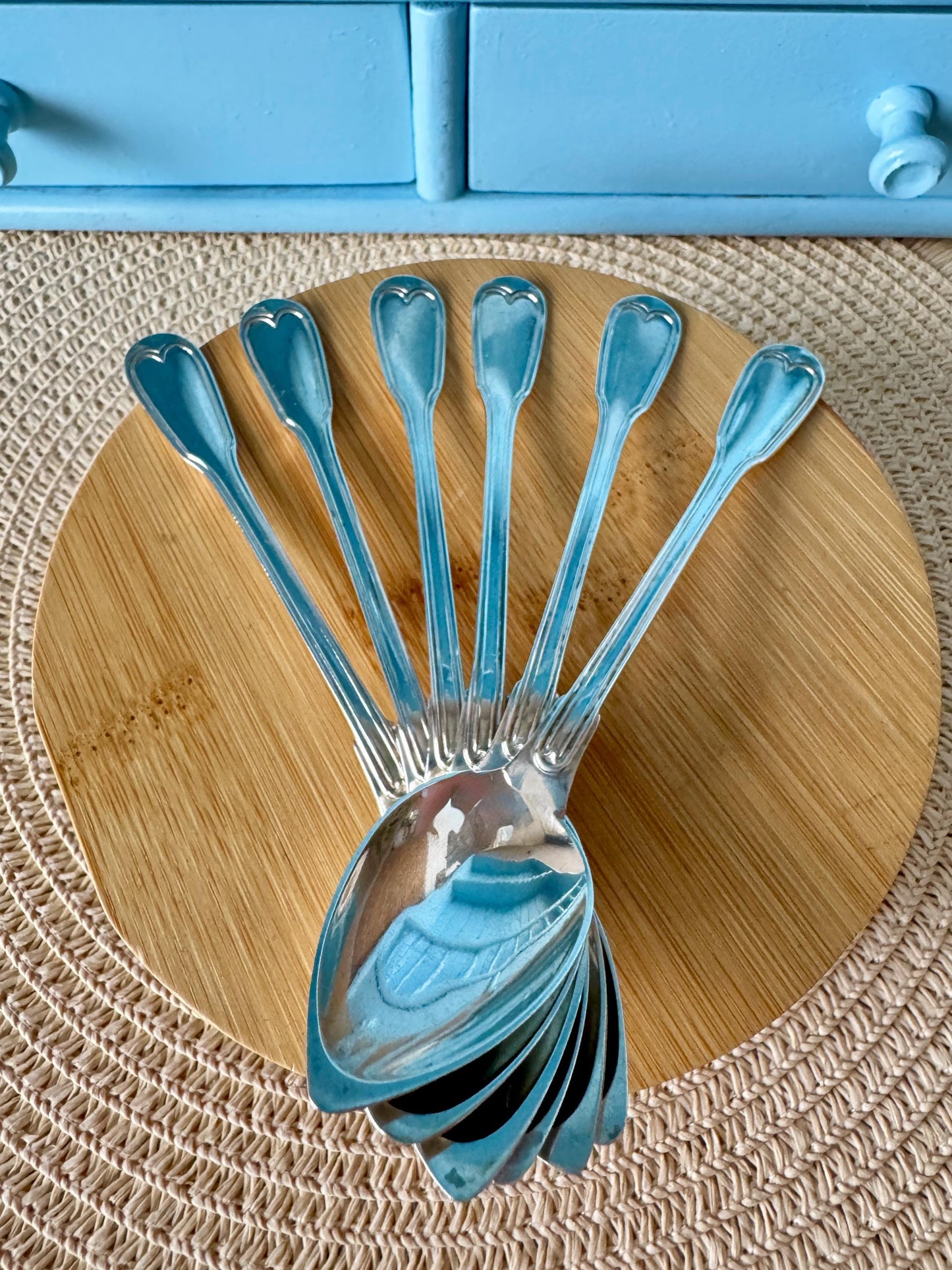 Antique Solid Silver Tea or Soup Spoons ~ 1890 Antique Solid