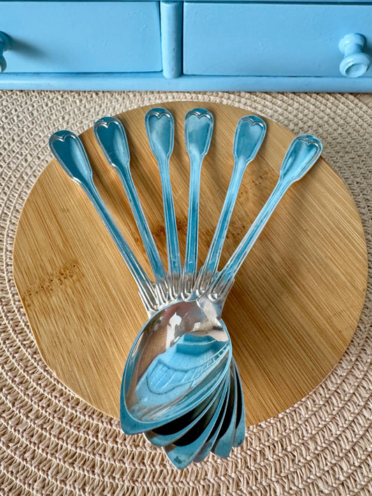 Antique Solid Silver Tea or Soup Spoons ~ 1890 Antique Solid