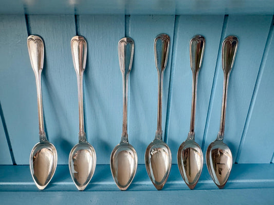 Antique Solid Silver Tea or Soup Spoons ~ 1890 Antique Solid