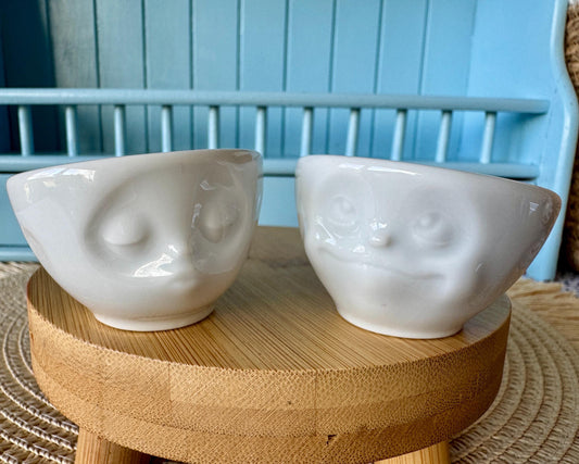Tassen Expressive Egg Cups Set of 2 | Funny Face Porcelain B